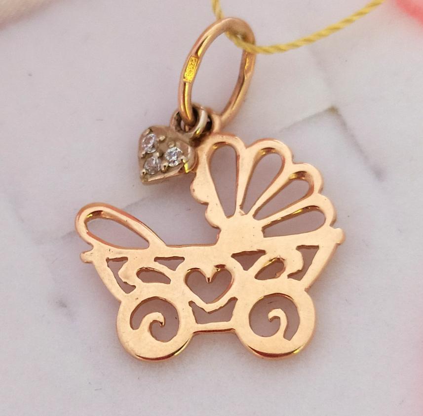 Золотий підвіс 585 проби, фото 1