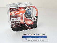 ОРИГІНАЛ! Галогенні лампи H4 OSRAM Night Breaker LASER +150% 60/55W (комплект 2шт)