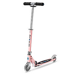 Дитячий Самокат MICRO серії Sprite LED складний рожевий – Неонова троянда SA0235