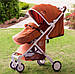 Дитяча прогулянкова коляска Smart model D289 Terakota, москітна сітка, фото 2