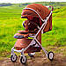 Дитяча прогулянкова коляска Smart model D289 Terakota, москітна сітка, фото 6