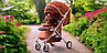 Дитяча прогулянкова коляска Smart model D289 Terakota, москітна сітка, фото 7