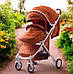 Дитяча прогулянкова коляска Smart model D289 Terakota, москітна сітка, фото 8
