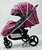 Дитяча прогулянкова коляска Panamera C689 Pink, дощовик, москітка, фото 10