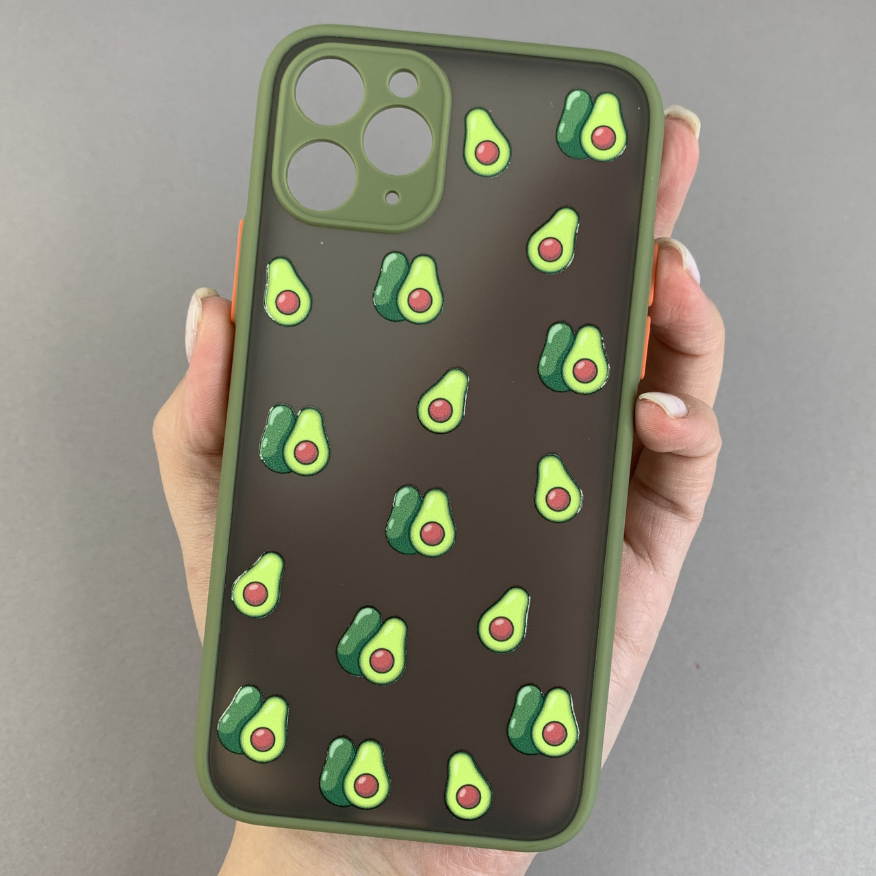 Чохол для Apple iPhone 11 Pro чохол з принтом авокадо із захистом камери на айфон 11 про зелений q02w