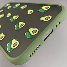 Чохол для Apple iPhone 11 Pro чохол з принтом авокадо із захистом камери на айфон 11 про зелений q02w, фото 4