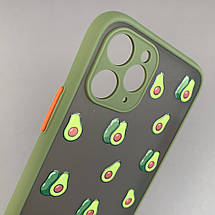 Чохол для Apple iPhone 11 Pro чохол з принтом авокадо із захистом камери на айфон 11 про зелений q02w, фото 3