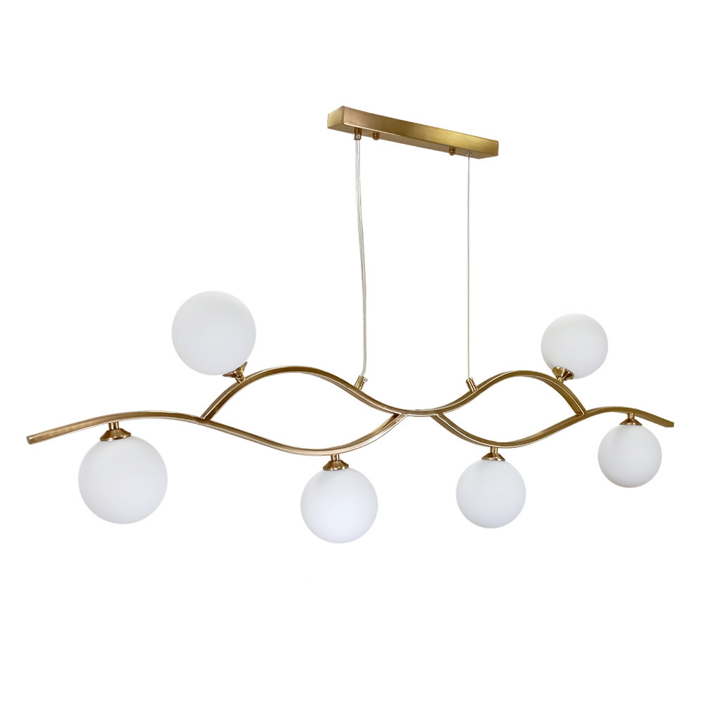 Люстра 9098078-6 BRZ+WH, фото 1