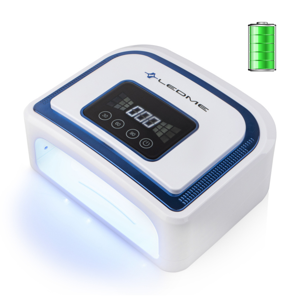 Лампа для манікюру з акумулятором UV/LED LEDME 5В 120W BLUE (оригінал), 120 Вт., синя