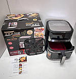 Аерофритюрниця Гриль + 2 Тіні на 12 л з потужністю 4200 Вт сенсорна аерофритюрні мультипіч, фото 9