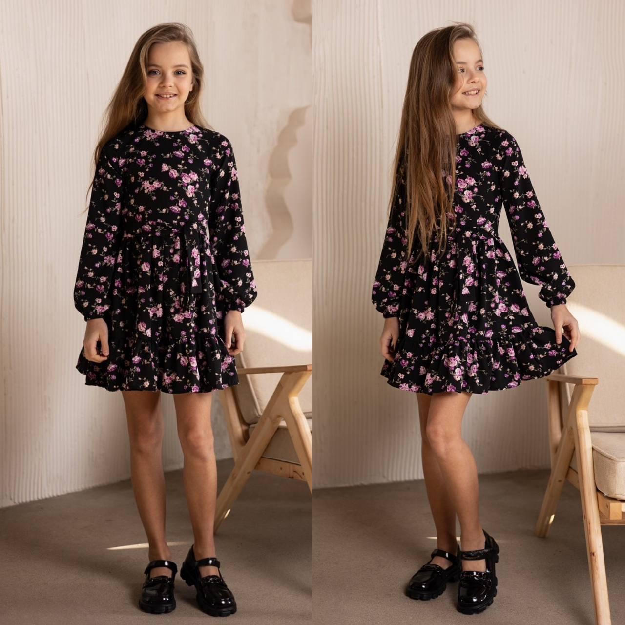 Сукня на дівчинку 146 см Софт 003515 Чорна, фото 1