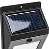 Вуличний ліхтар на сонячній батареї, 20LED / Світлодіодний настінний світильник / Фасадний прожектор, фото 3