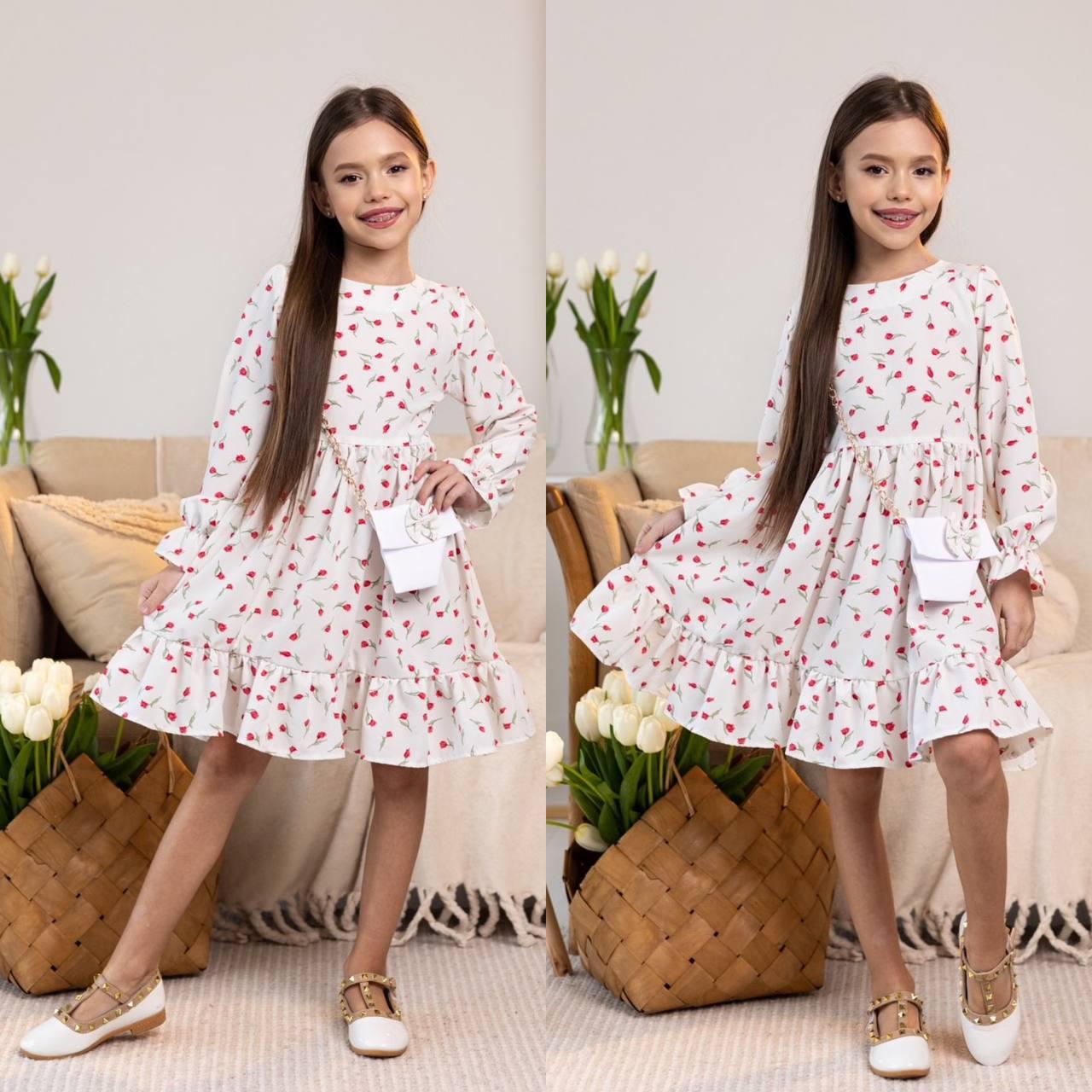 Сукня на дівчинку 3-7 років 98-122 см Софт 003517 Біла, фото 1