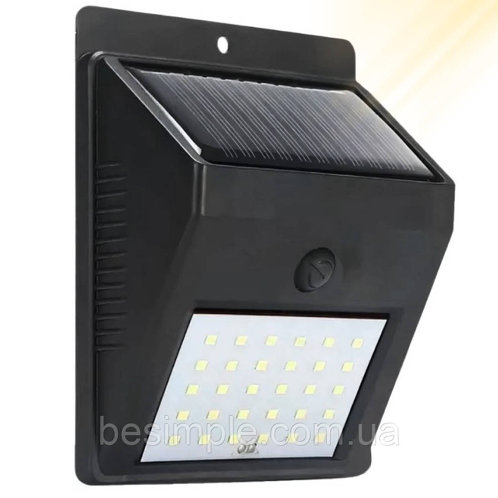 Фасадний світильник з сонячною панеллю, Світлодіодний світильник, Садовий світильник, фото 1