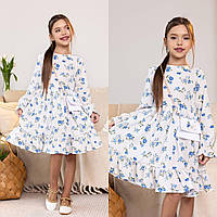 Сукня на дівчинку 3-7 років 98-116 см Софт 003518 Біла