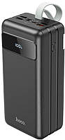 Повербанк 60000mAh 22.5W Hoco Electric J86B Type-C 4USB с фонарем Black