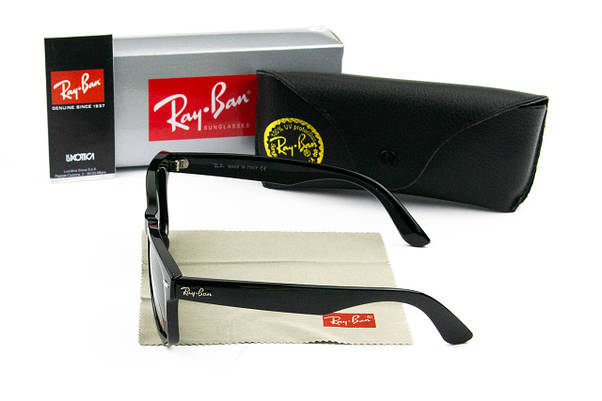 Сонцезахисні окуляри RAY BAN Wayfarer NEW поляризаційні UV400 (арт. P2140) чорний/зелений лінзи, фото 6