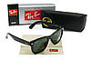 Сонцезахисні окуляри RAY BAN Wayfarer NEW поляризаційні UV400 (арт. P2140) чорний/зелений лінзи, фото 6