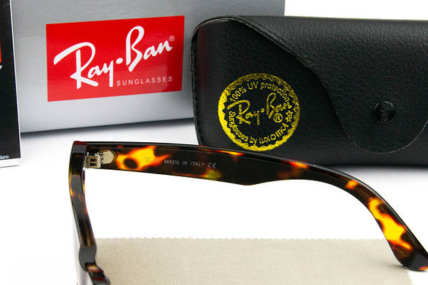 Сонцезахисні окуляри RAY BAN Wayfarer NEW поляризаційні UV400 (арт. P2140) леопардовий, фото 5