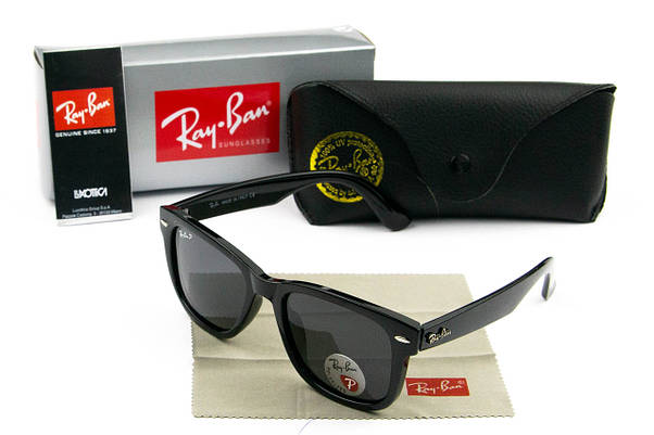 Сонцезахисні окуляри RAY BAN Wayfarer NEW поляризаційні UV400 (арт. P2140) черный, фото 3