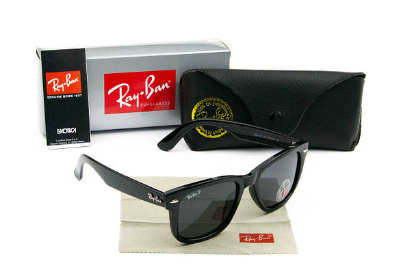 Сонцезахисні окуляри RAY BAN Wayfarer NEW поляризаційні UV400 (арт. P2140) черный, фото 6