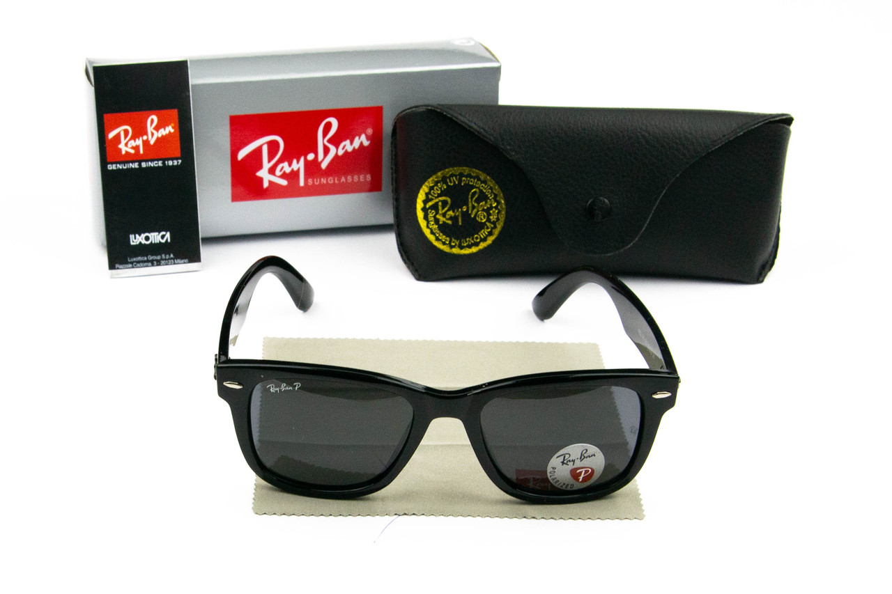 Сонцезахисні окуляри RAY BAN Wayfarer NEW поляризаційні UV400 (арт. P2140) черный