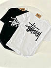 Чоловіча футболка Stussy чорна бавовняна Теніска Стуссі спортивна на літо, фото 3