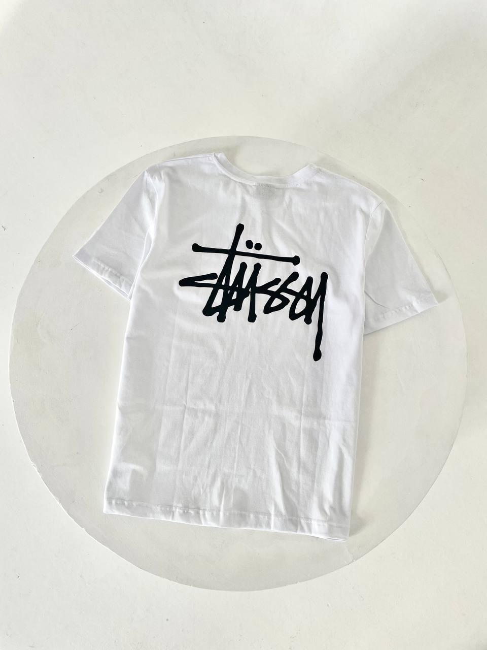 Чоловіча футболка Stussy біла бавовняна Теніска Стуссі спортивна на літо, фото 1