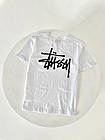 Чоловіча футболка Stussy чорна бавовняна Теніска Стуссі спортивна на літо, фото 6