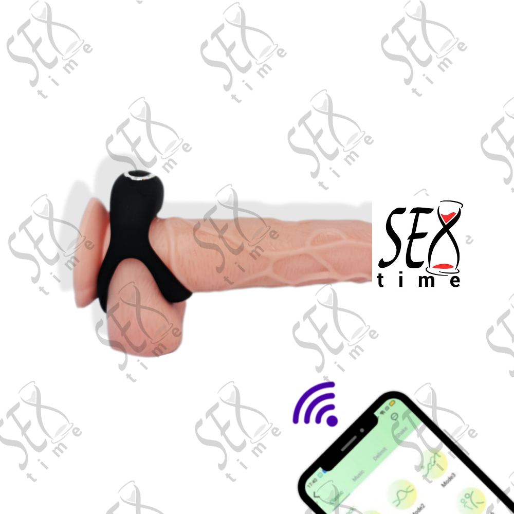 Потрійне ерекційне віброкільце з режимами, керуванням зі смартфона та аккумулятором