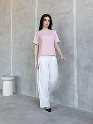 Футболка поло в смужку рубчик в'язана