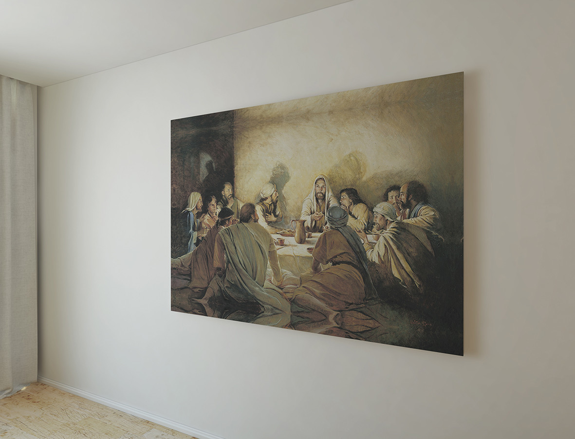 Картина надрукована на полотні (холсті) на підрамнику "Тайна вечеря"