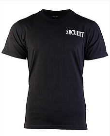 Футболка Mil-tec T-SHIRT SCHWARZ M.DOPPELDRUCK SECURITY black 12062102-