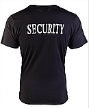 Футболка Mil-tec T-SHIRT SCHWARZ M.DOPPELDRUCK SECURITY black 12062102-, фото 3