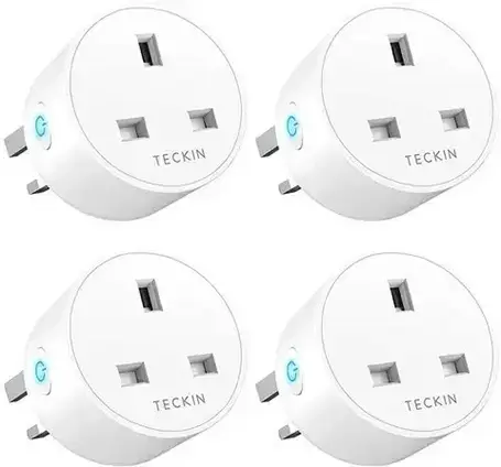 4 шт. Розумні смарт-розетки Teckin SP27 2300W 10A Англійська розетка з дистанційним керуванням і таймером, фото 1