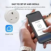 4 шт. Розумні смарт-розетки Teckin SP27 2300W 10A Англійська розетка з дистанційним керуванням і таймером, фото 5