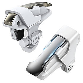 Імпульсні тригери King для телефона білі курки для гри смартфона пабг пубг pubg mobile джойстики