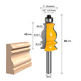 Фреза для дерева кромкова з нижнім підшипником d=8 мм h=42 мм (002804), фото 3