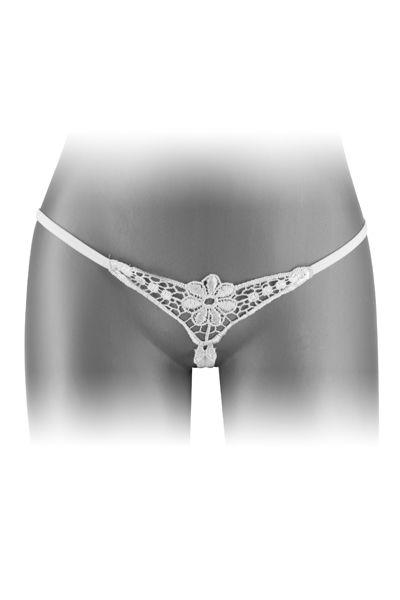 Трусики стрінги з доступом Fashion Secret DANUTA White Розмір S/M/L