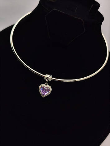 Срібний Чокер с серцем 014.051R, фото 1