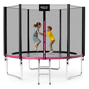 Батут з внутрішньою сіткою 4FIZJO Classic 10FT 312 см Black/Pink (P-5907739314567)