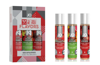 Змазка на водній основі System JO Tri-Me Triple Pack — Flavors три різні смаки оральних мастил