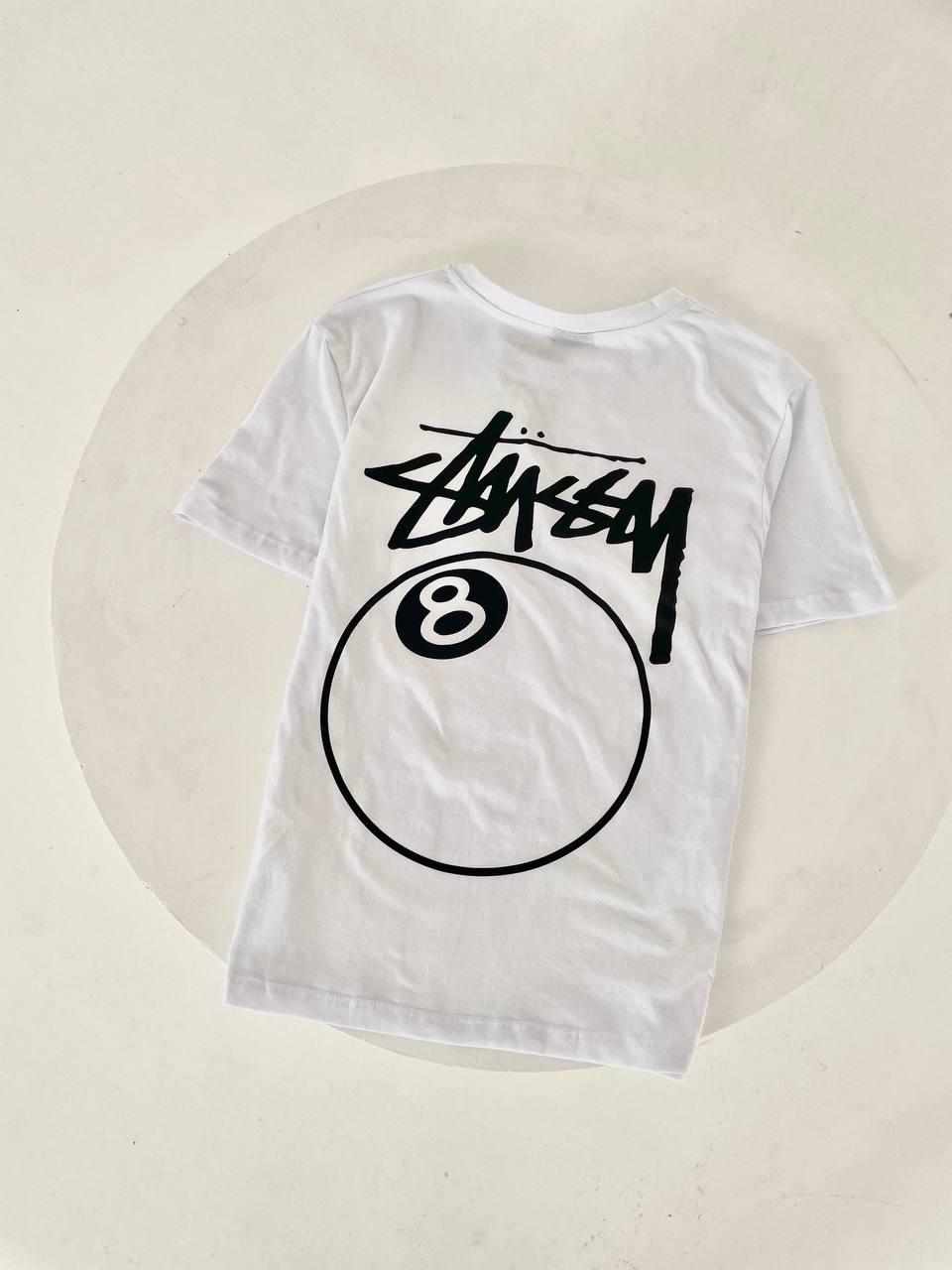Чоловіча футболка Stussy ball біла бавовняна Теніска Стуссі спортивна на літо, фото 1