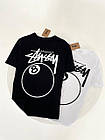 Чоловіча футболка Stussy чорна бавовняна Теніска Стуссі спортивна на літо, фото 2