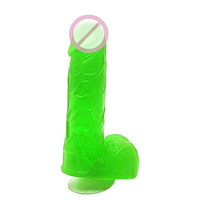 Крафтове мило-член із присоскою Чистий Кайф Green size S натуральне