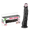 Фалоїмітатор із присоском Real Body — Real Justin Black, TPE, діаметр 4,2 см, фото 3