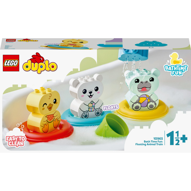 Конструктор LEGO DUPLO Веселе купання: Плаваючий потяг із тваринами 10965, 9*35*19 cm, деталей 14, фото 1