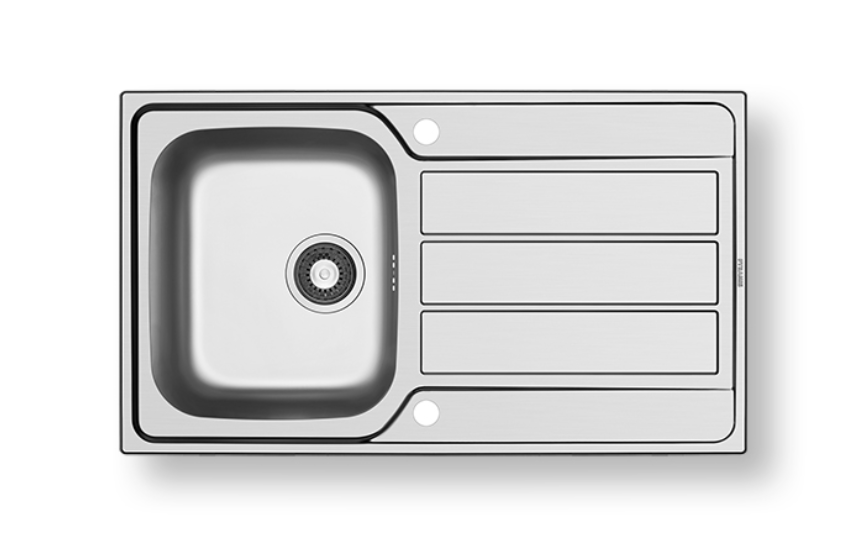 Мийка з нержавіючої сталі Pyramis Athena 86x50 1B 1D