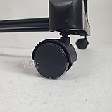 Вішалка для одягу телескопічна дворівнева на коліщатках 68×28×137 см, підлогова пересувна вішалка-стійка, DP-15, фото 5