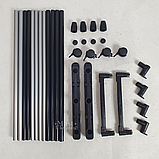 Вішалка для одягу телескопічна дворівнева на коліщатках 68×28×137 см, підлогова пересувна вішалка-стійка, DP-15, фото 4